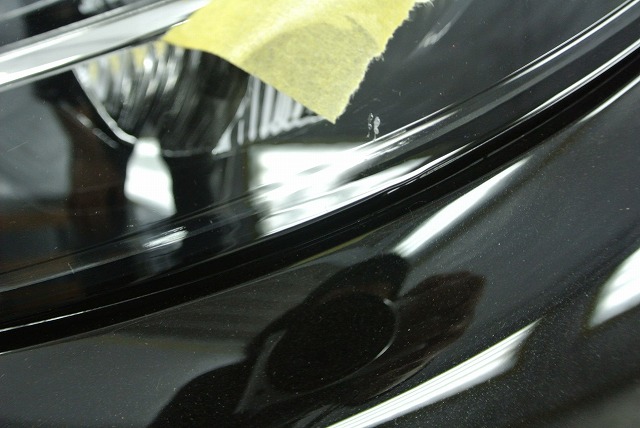 メルセデス E230 ヘッドランプ 飛び石傷 修理 丁寧修理 鈑金塗装 ティークラフト